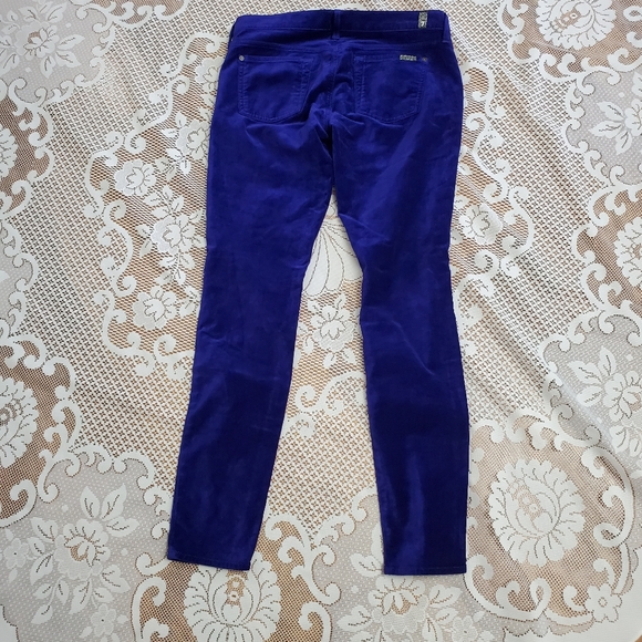 7 For All Mankind Velvet Vibrant Purple Skinny Pants 29 Waist - Picture 9 of 11
